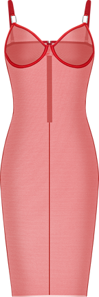 Nina Red Midi Dress
