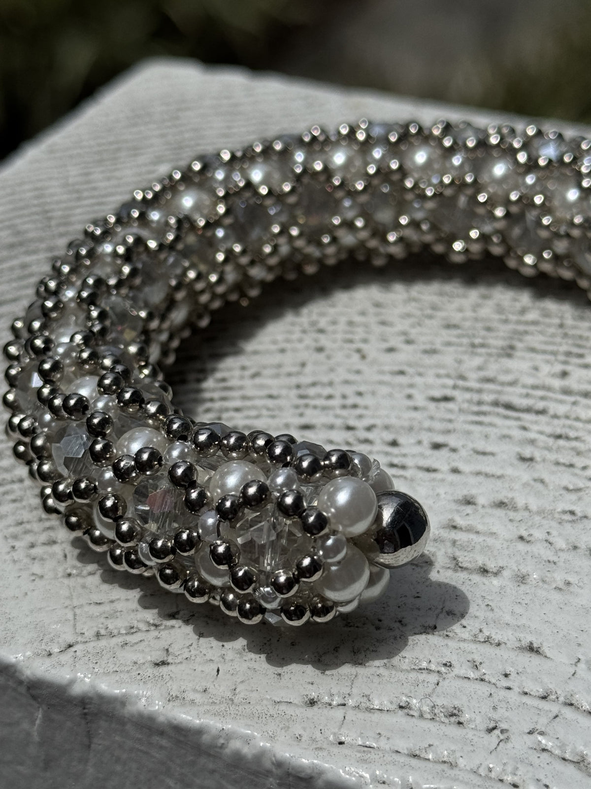Nyx Cross-Beaded Cuff - 2 Color Variants