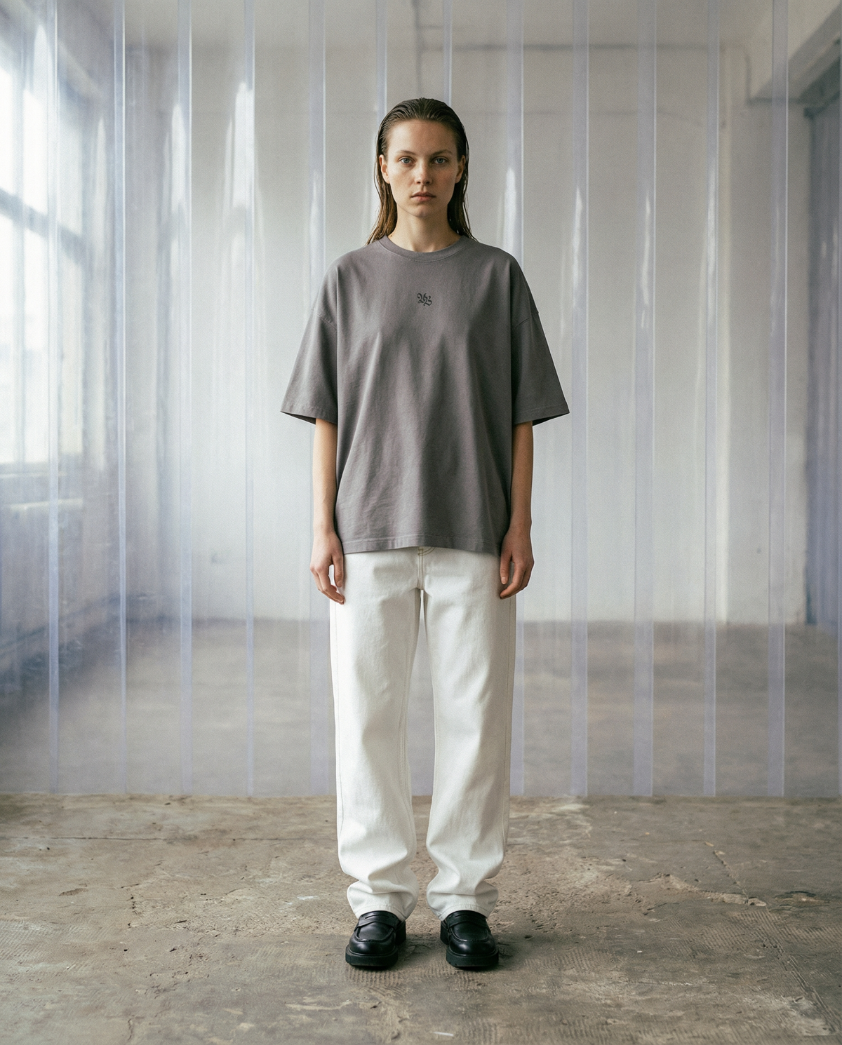 ORNAMENT PEACHED T-SHIRT - WASHED LAVA
