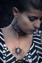 Peacock Eye Choker Necklace (Black) - Zoa Chimerum