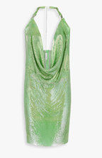Pulse Metal Mesh Dress in Green