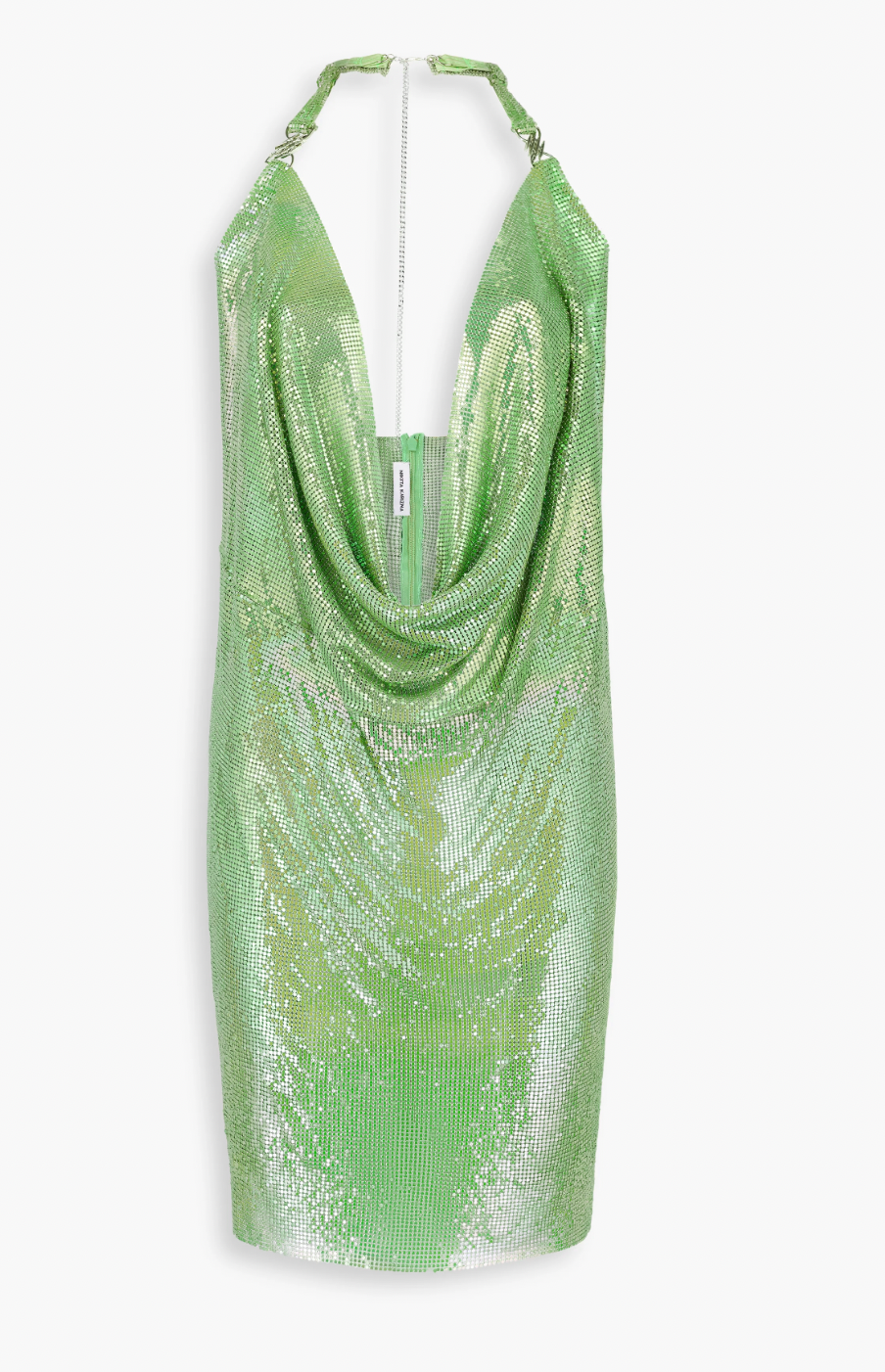 Pulse Metal Mesh Dress in Green