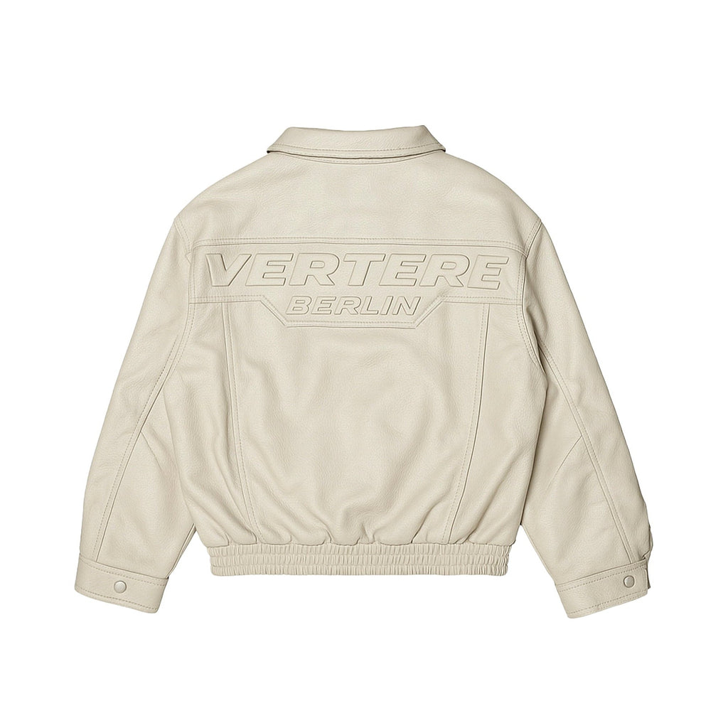 RACING LEATHER JACKET - CREME