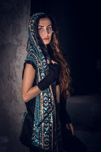 Tribal Warrior Sequin Vest (Turquoise)