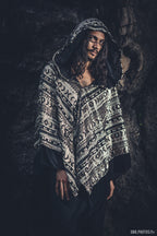 LED Tribal Shaman Cape (Black/Champagne)