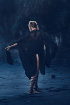 Starseed Wings Skirt (Black/Gold) - Laser Cut Sacred Geometry
