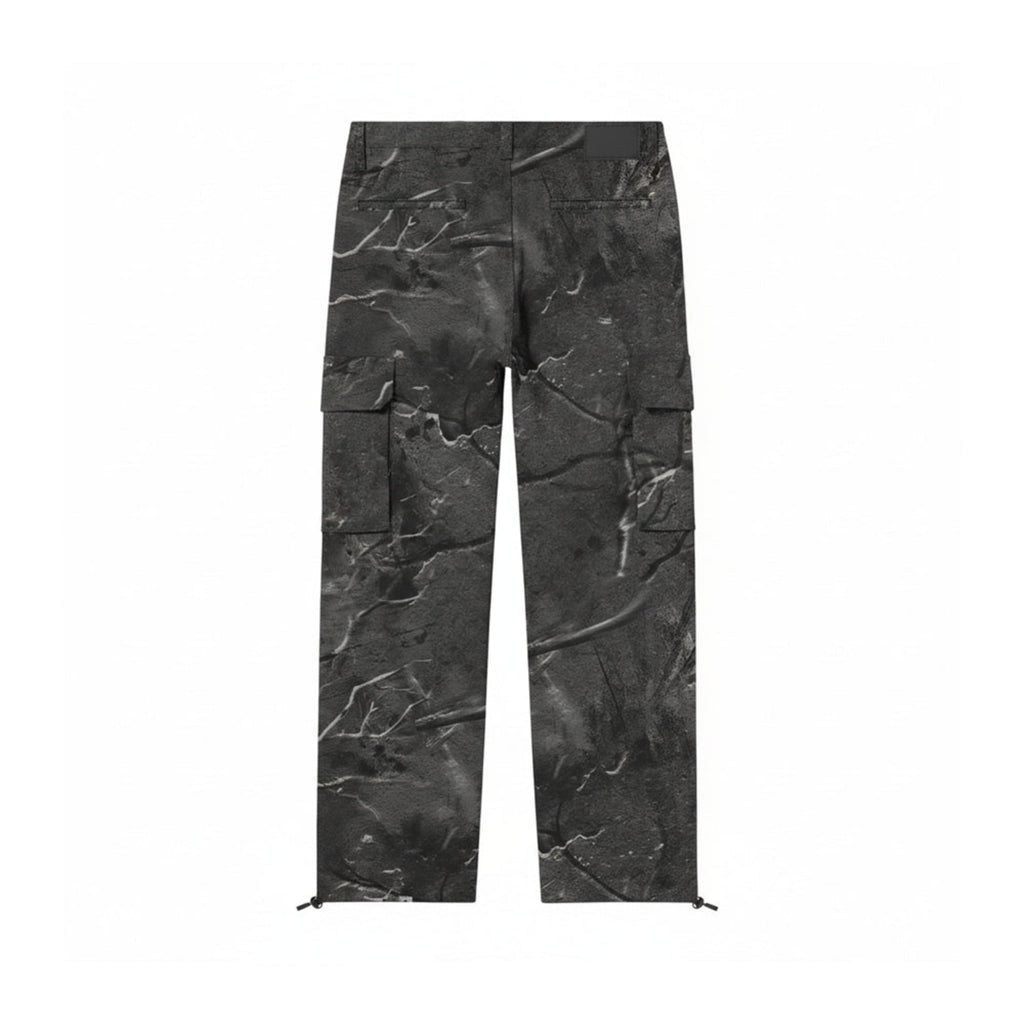 TETRA AOP CARGO PANTS - BLACK