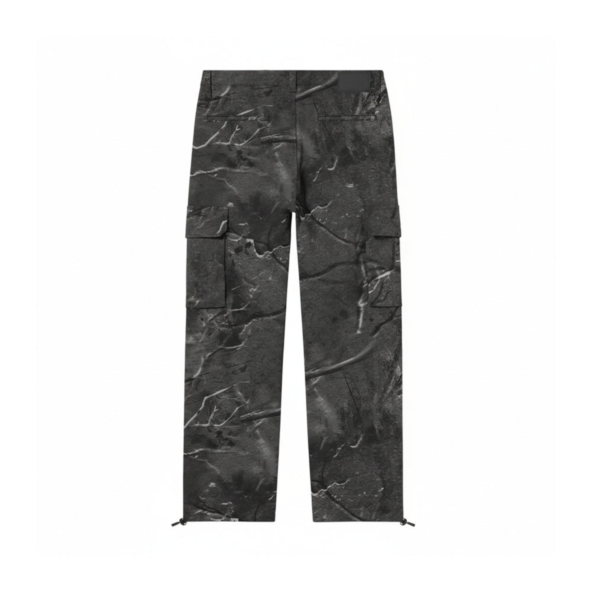 TETRA AOP CARGO PANTS - BLACK