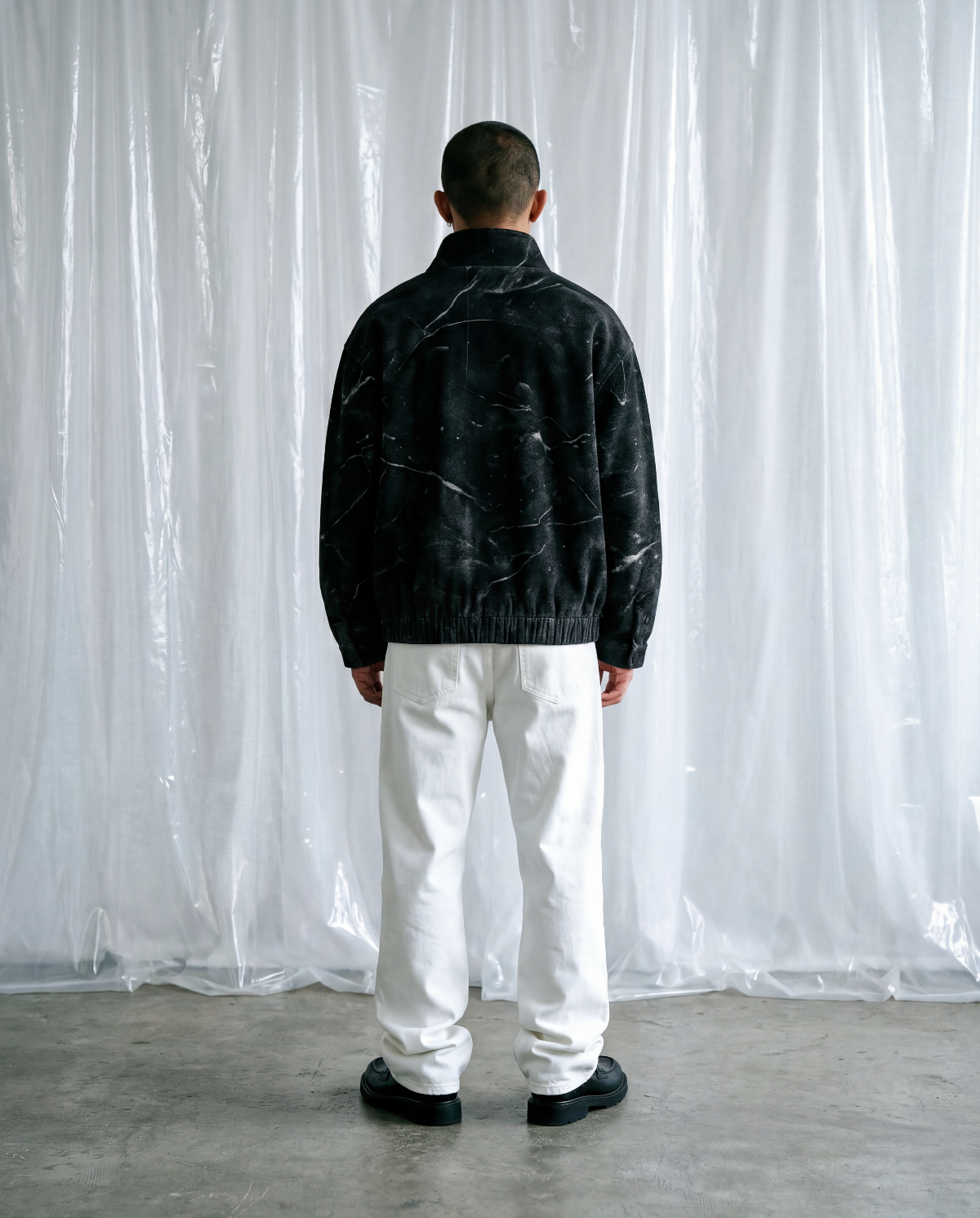 TETRA AOP JACKET - BLACK