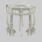 Teuta Modular Pearl Beaded Belt | Luxury Bridal Sash with removable Bow Medallions
