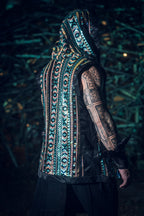 Tribal Sequin Vest (Turquoise)