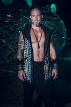 Tribal Sequin Vest (Turquoise)