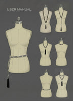 Beaded Adjustable Chain Belt with Removable Tassel - 7 Looks in 1