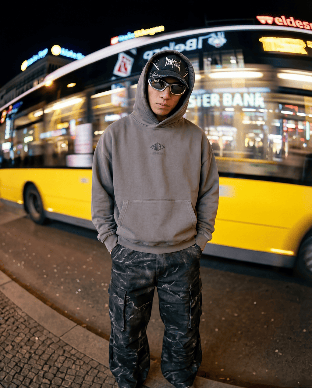 CORPORATE LOGO HOODIE - WASHED LAVA