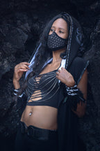 Yin Yang Chain Hood- Laser Cut Sacred Geometry