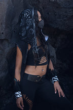 Yin Yang Chain Hood- Laser Cut Sacred Geometry