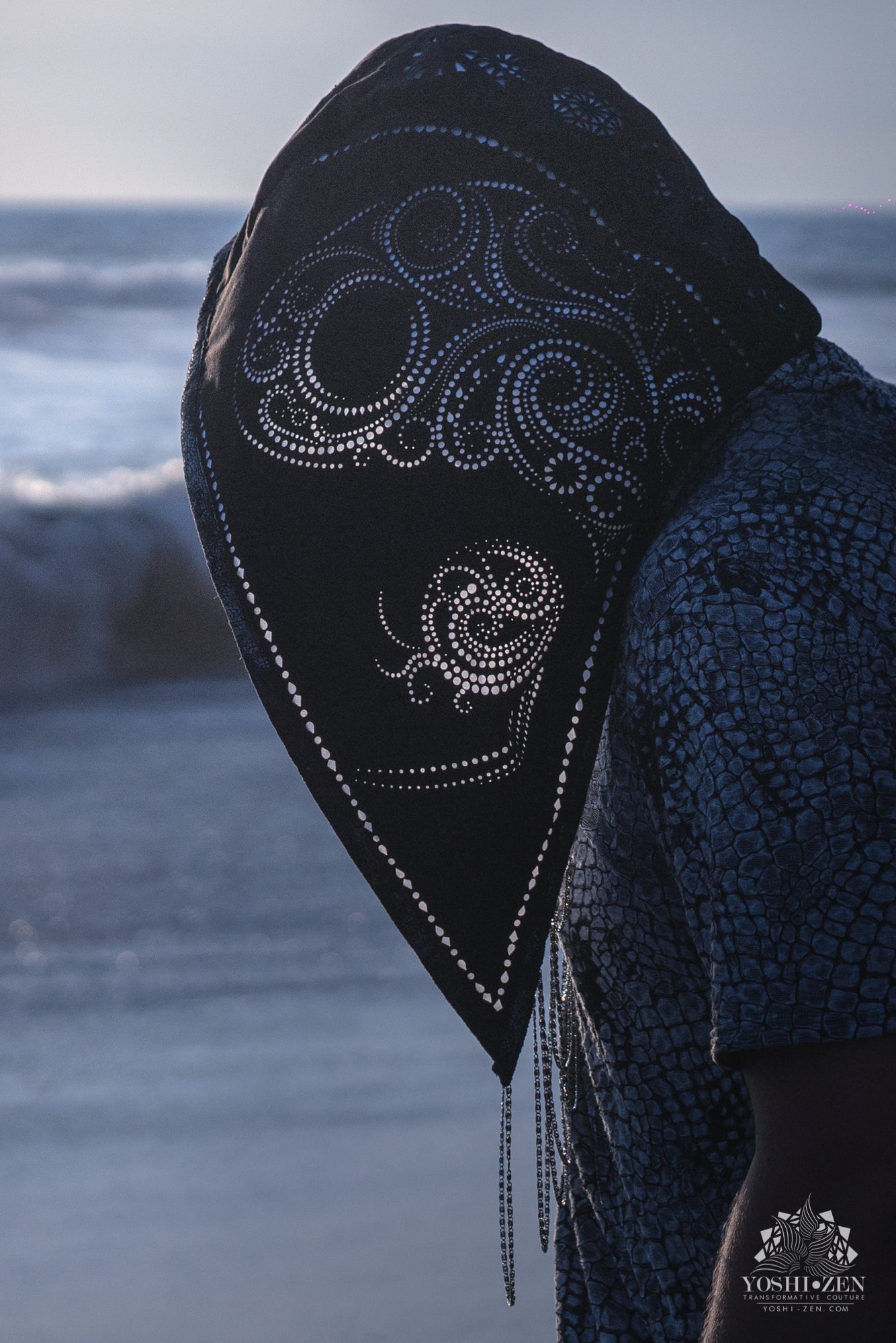 Yin Yang Chain Hood- Laser Cut Sacred Geometry