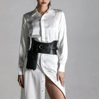Zheng Leather Structured Corset Belt