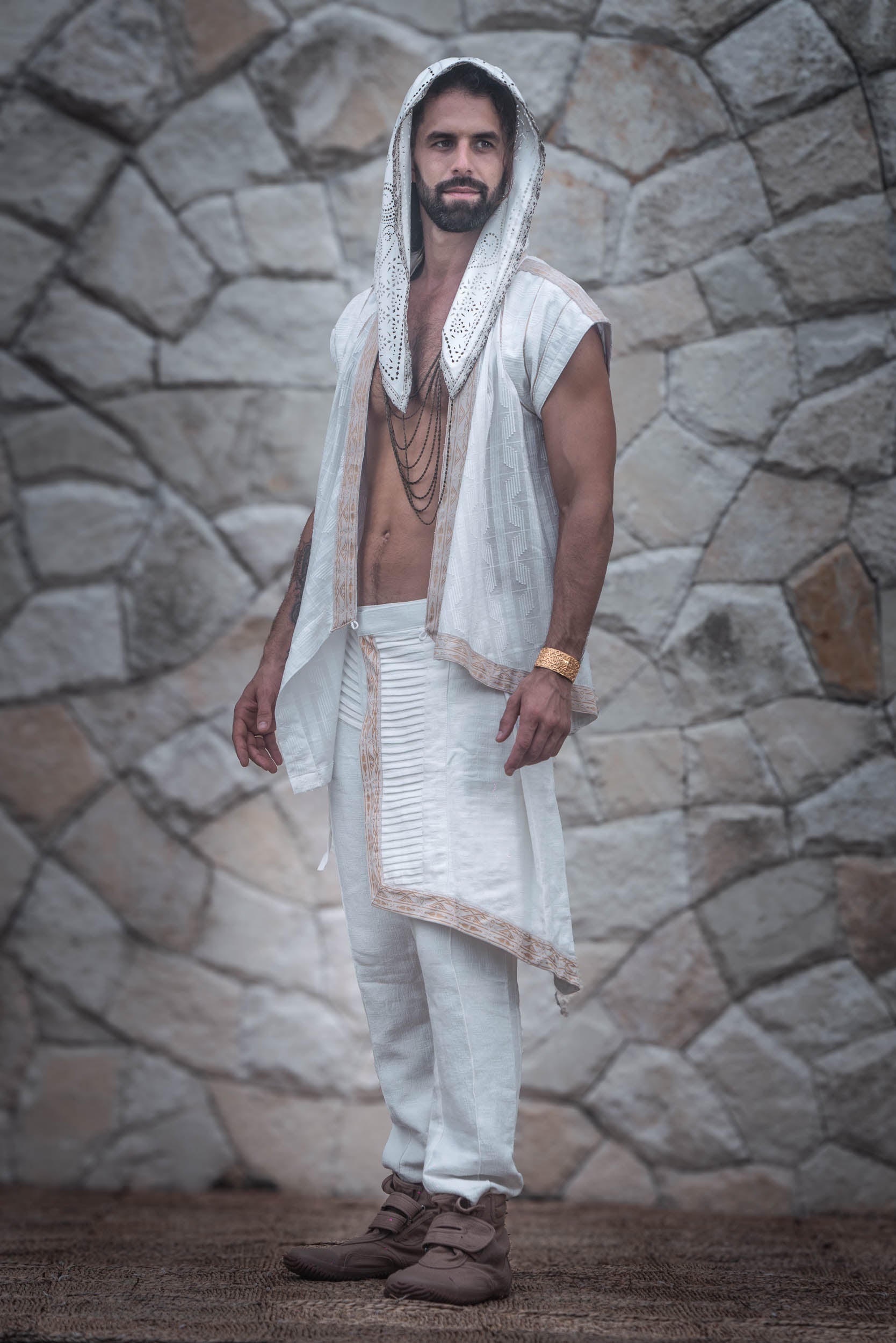 Zhenyao Wrap Shirt (White)