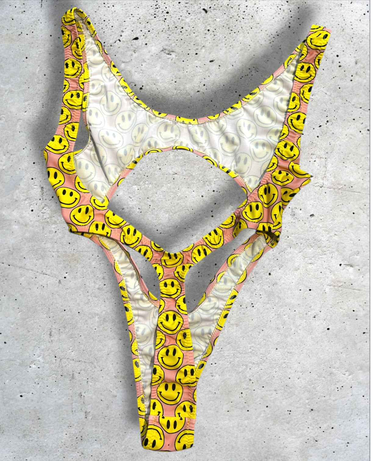 Kalu Ibiza - Acid Smiley trikini - Pink / Yellow