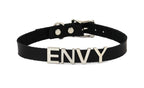 Funk Plus - Leren naam choker - Zwart