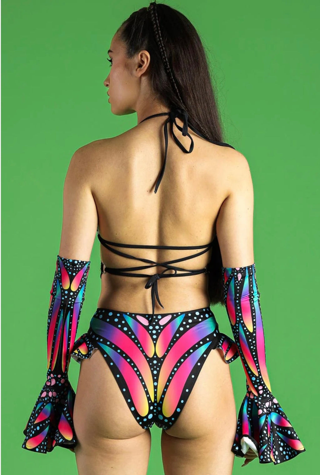 Devil Walking - Butterfly Ruffle Set - Rainbow