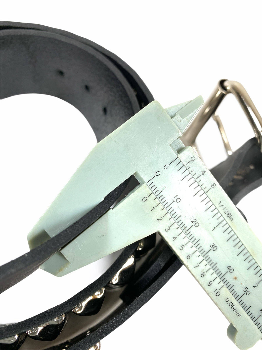 Funk Plus - Leren rave belt - 3 rijen pyramid studs - Zwart