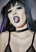 Funk Plus - Leren naam choker - Zwart