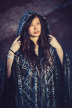 LED Tribal Shaman Cape (Black/Champagne)