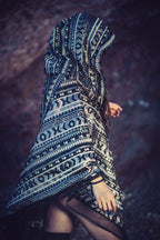 LED Tribal Shaman Cape (Black/Champagne)