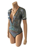Short Sleeved Bodysuit "V BODYSUIT" Lettau Art Fashion