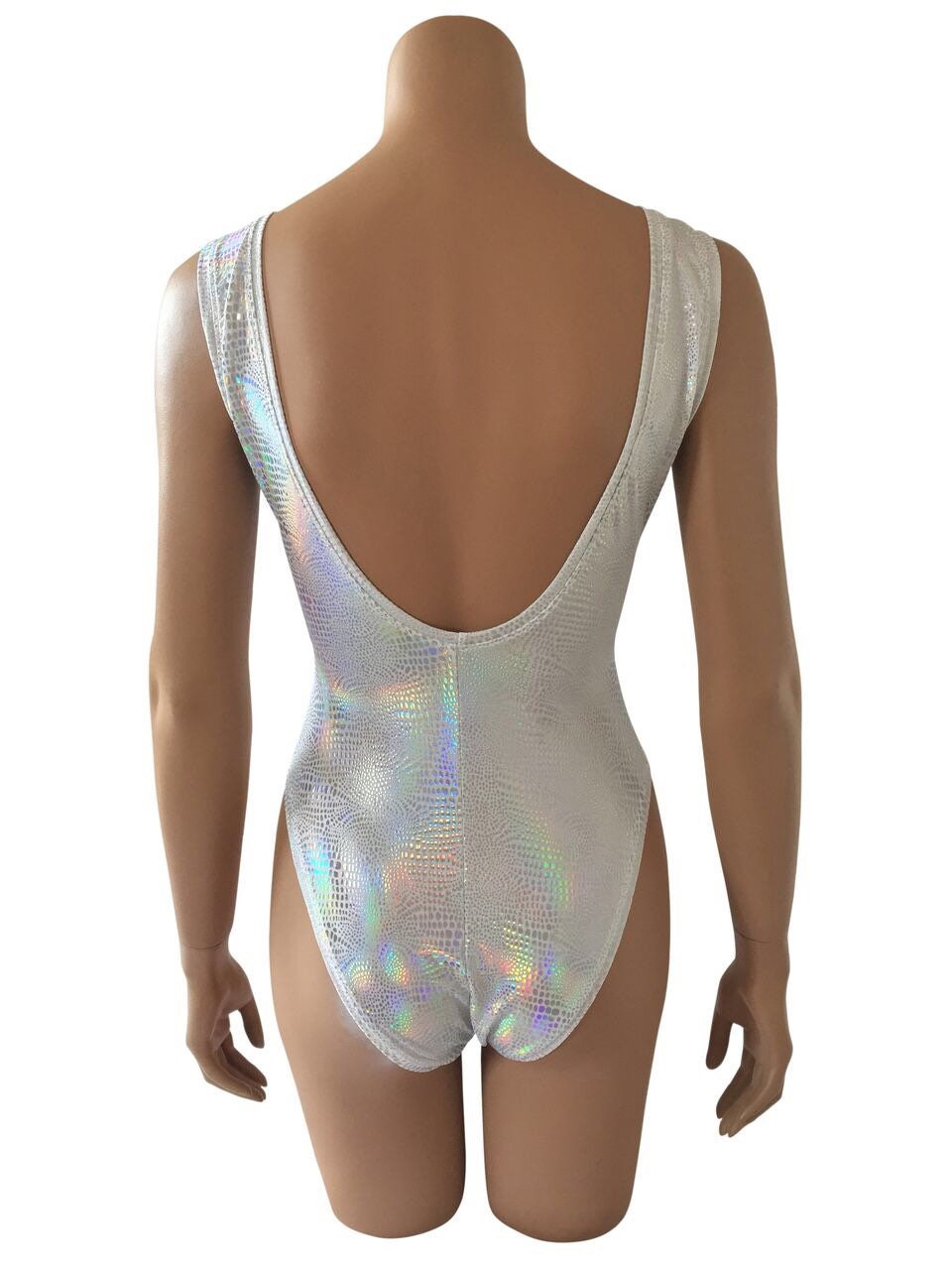 Simple Low Back Swimsuit "BAYWATCH" Lettau Art Fashion