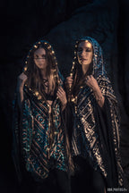 LED Tribal Shaman Cape (Black/Champagne)