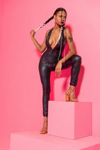 Catsuit Deep V Neckline "V CATSUIT" Lettau Art Fashion