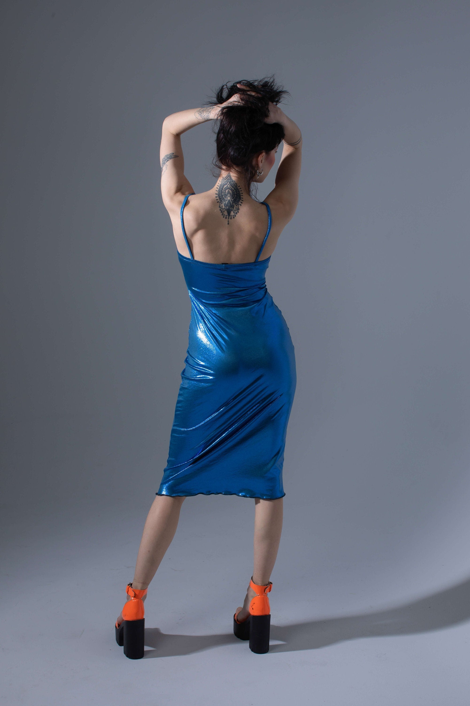 Spaghetti Straps Dress "EIVISSA" Lettau Art Fashion