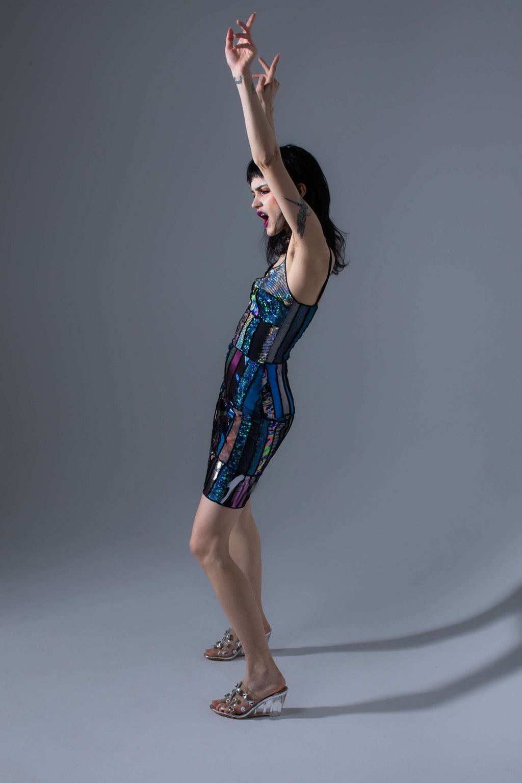 ZERO WASTE Patchwork Mini Dress