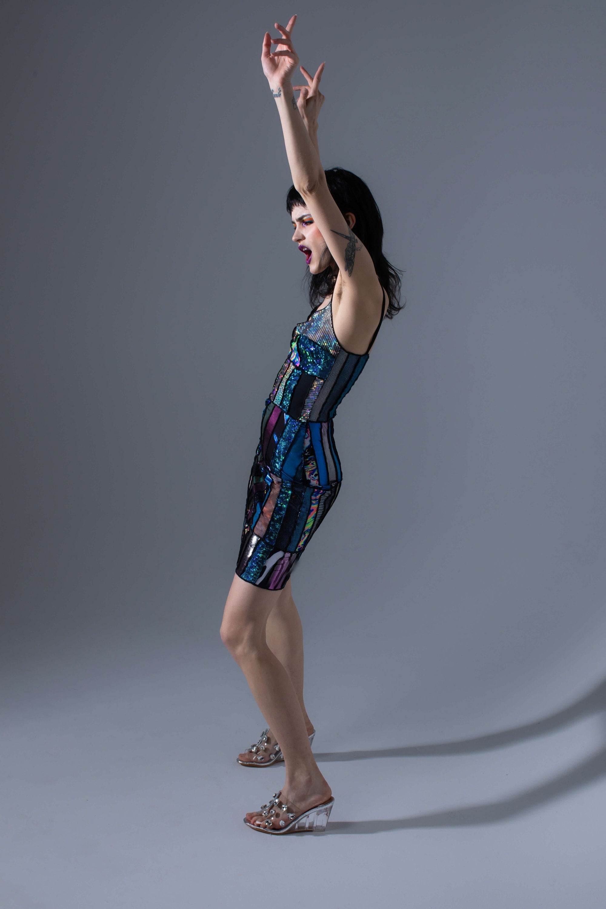 ZERO WASTE Patchwork Mini Dress
