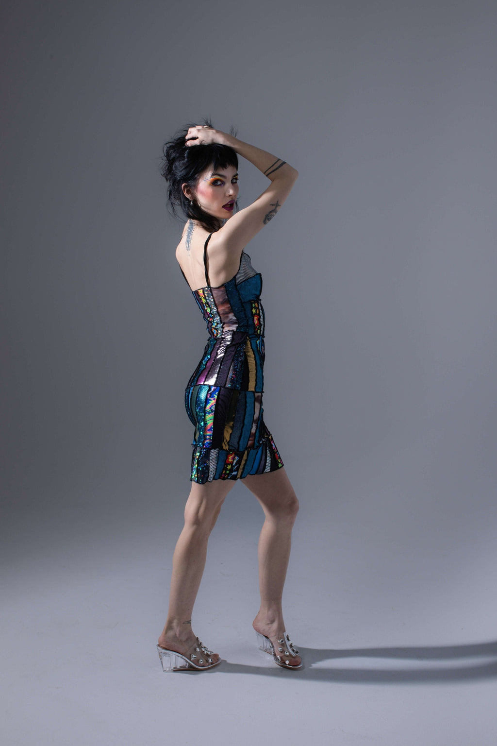 ZERO WASTE Patchwork Mini Dress