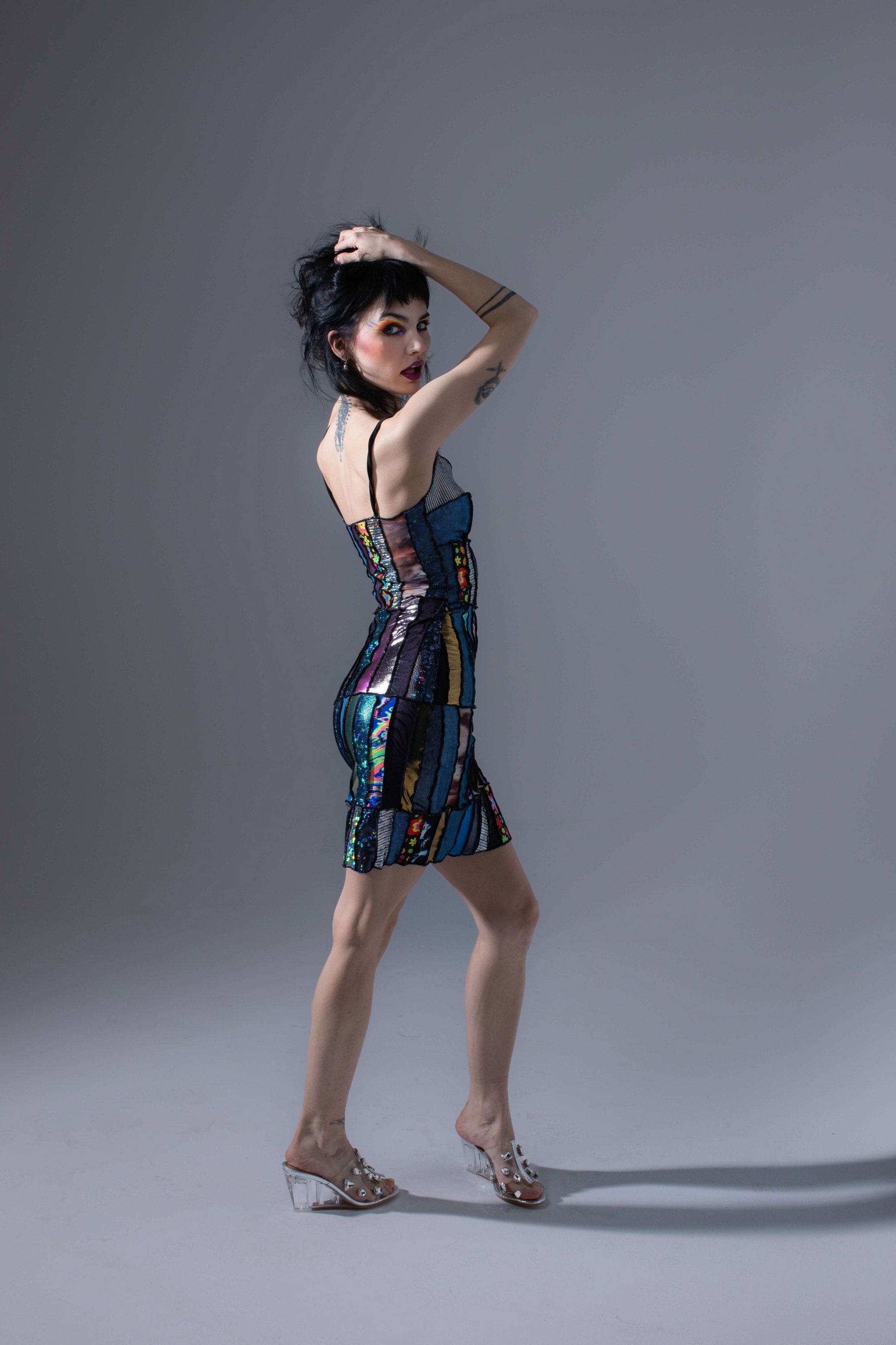 ZERO WASTE Patchwork Mini Dress