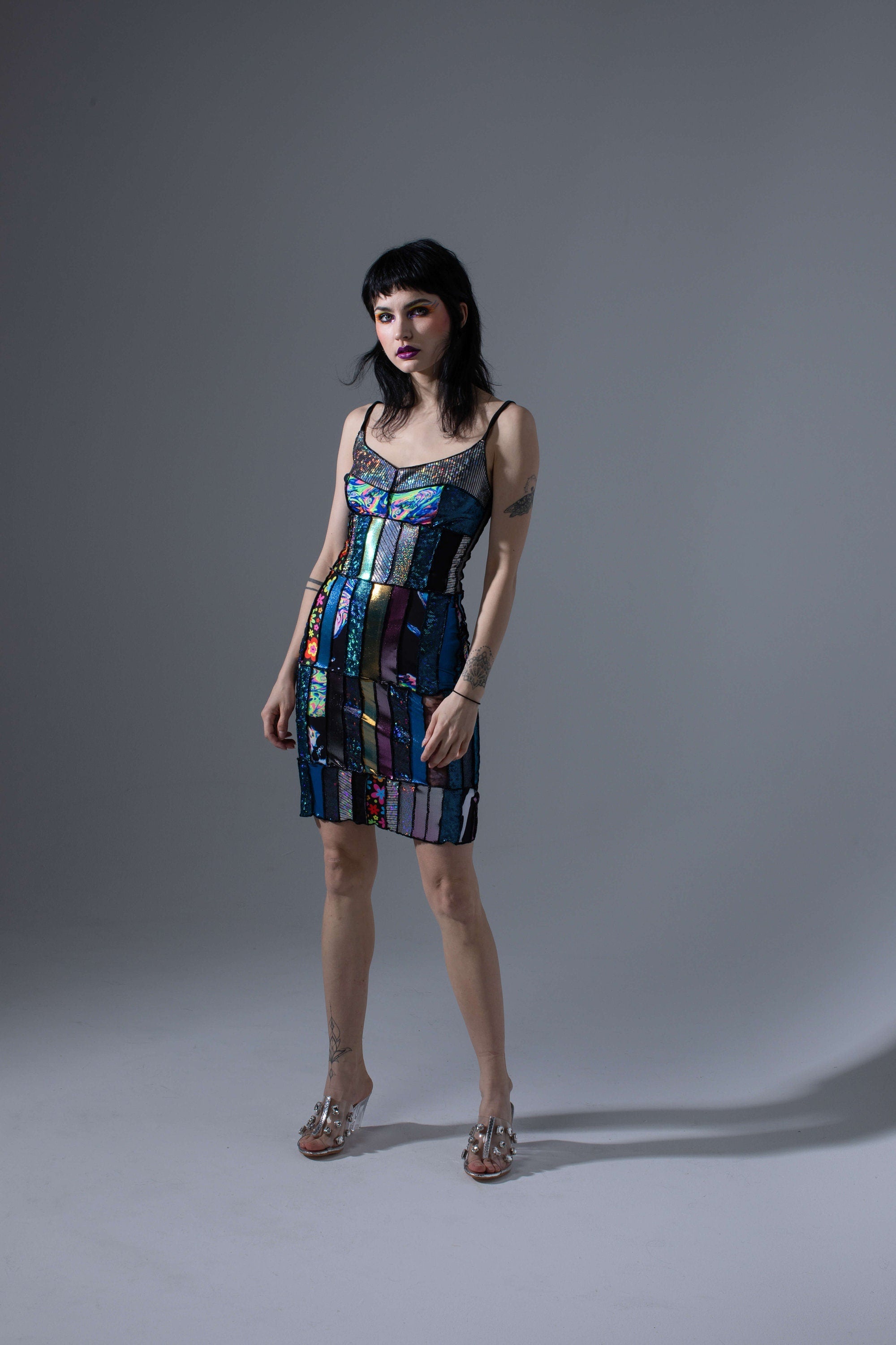 ZERO WASTE Patchwork Mini Dress