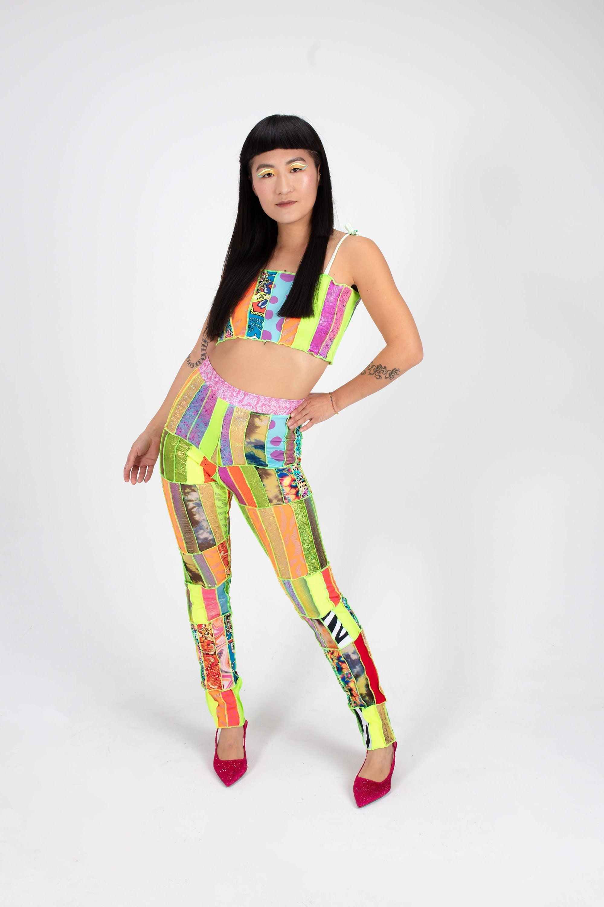 ZERO WASTE Patchwork Rectangle Pants