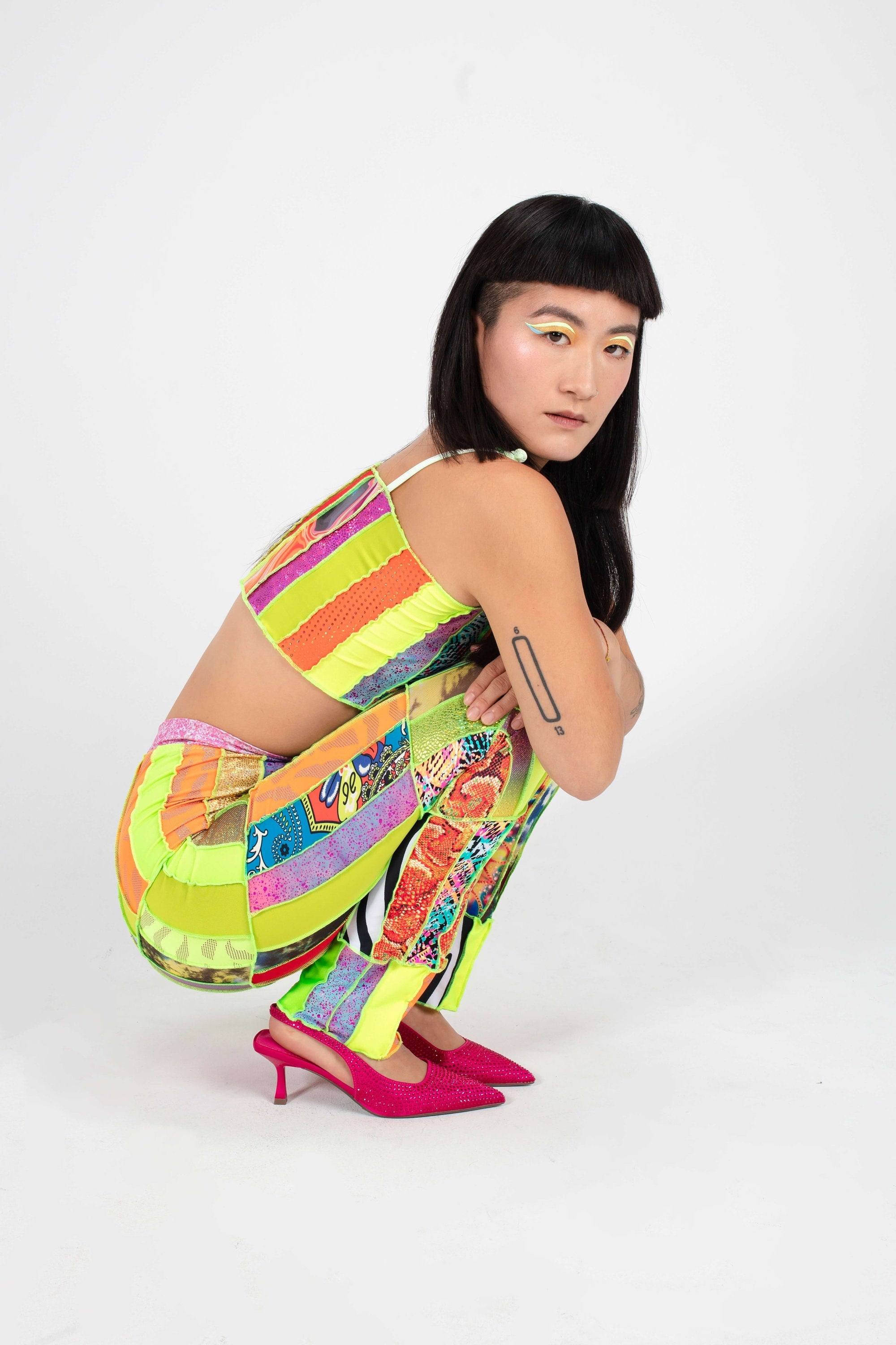 ZERO WASTE Patchwork Badeau Top