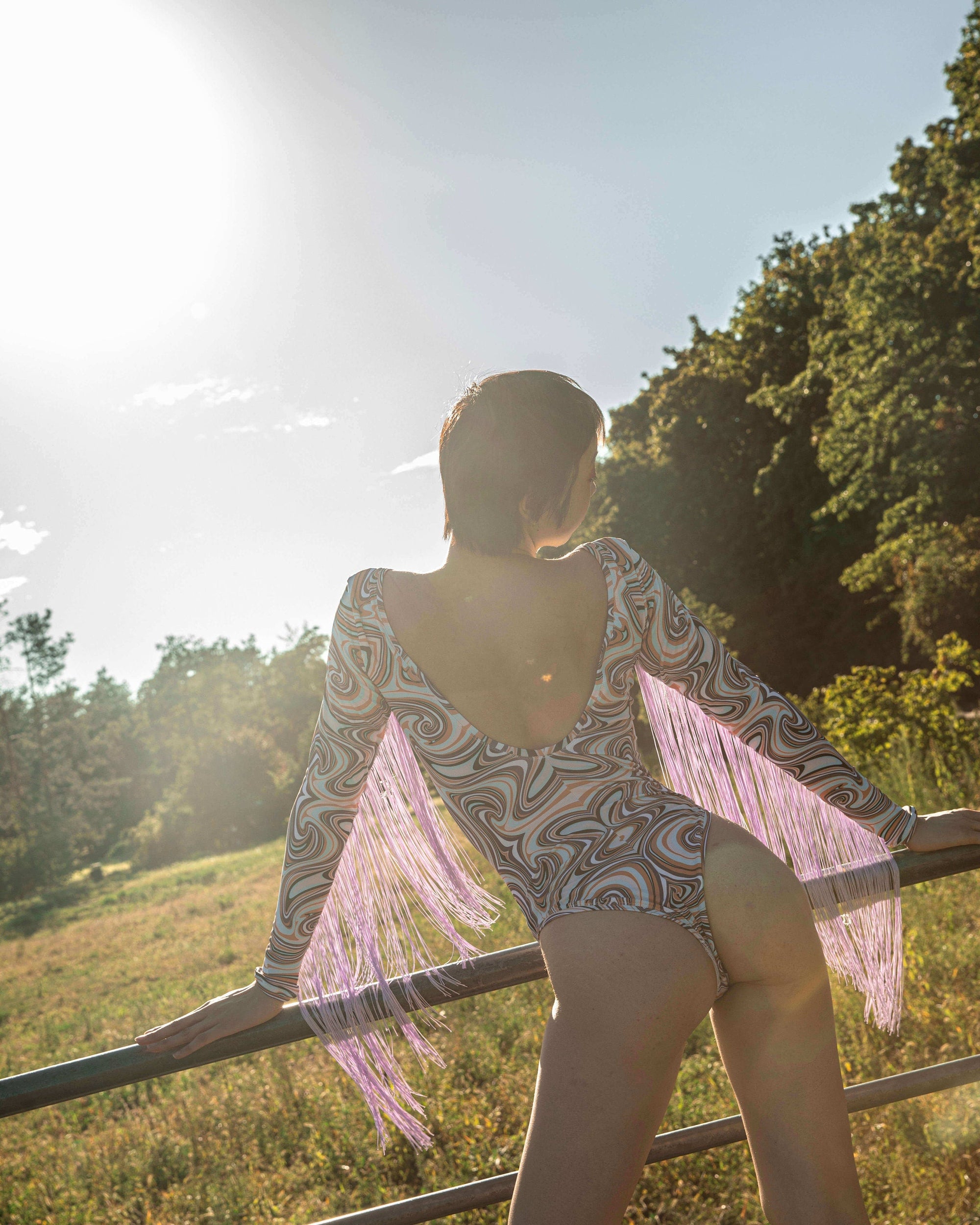 Bodysuit Swirl "I AM A BUTTERFLY" Lettau Art Fashion
