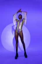 Rainbow Bodysuit Fringes "PRIDE" Lettau Art Fashion