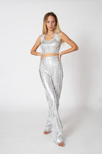 ZERO WASTE Silver Pants "MARLENE" Lettau Art Fashion