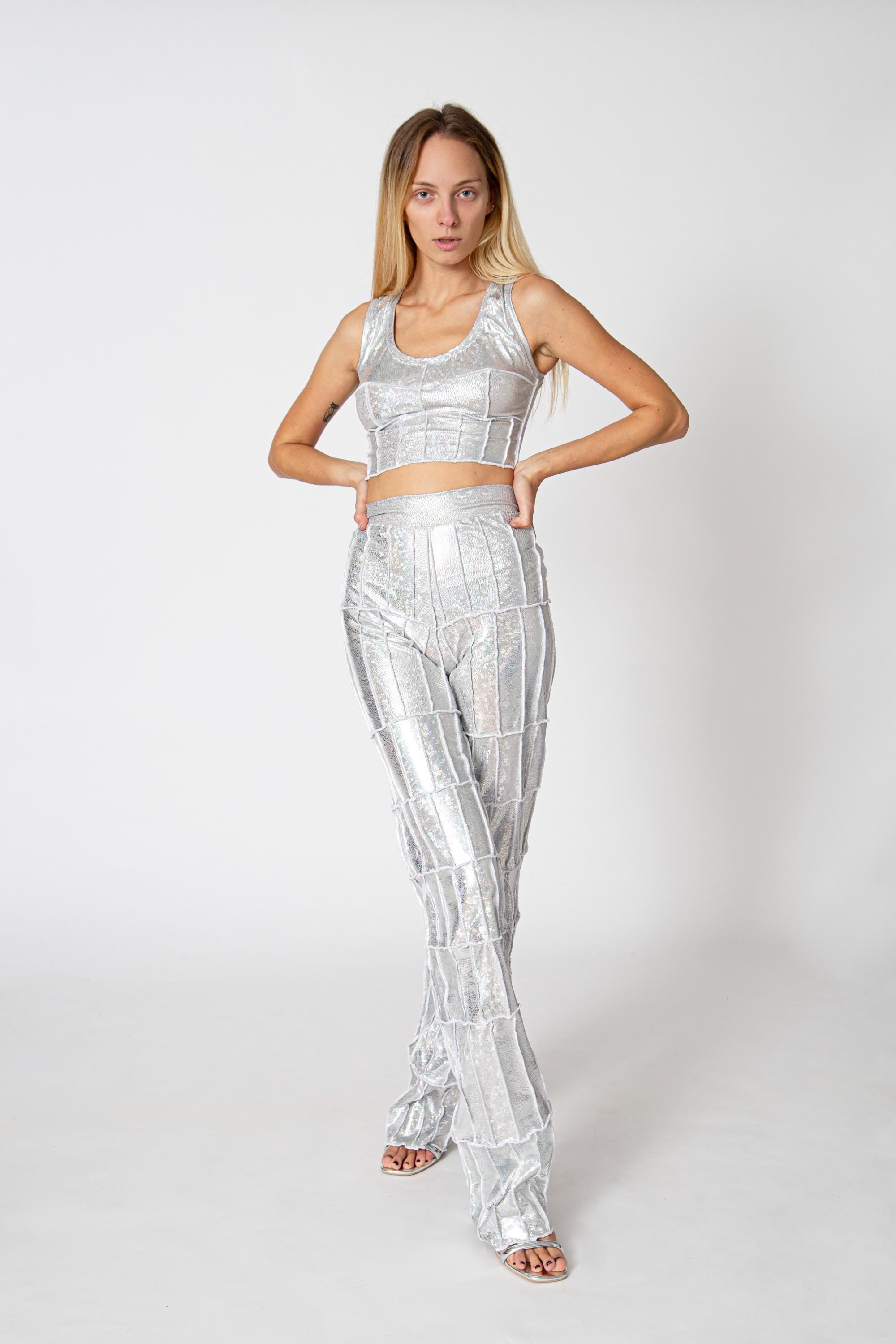 ZERO WASTE Silver Pants "MARLENE" Lettau Art Fashion