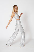 ZERO WASTE Silver Pants "MARLENE" Lettau Art Fashion
