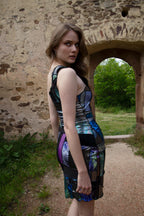 ZERO WASTE Patchwork Asymmetrical Dress