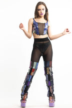 ZERO WASTE Patchwork Chaps Pants