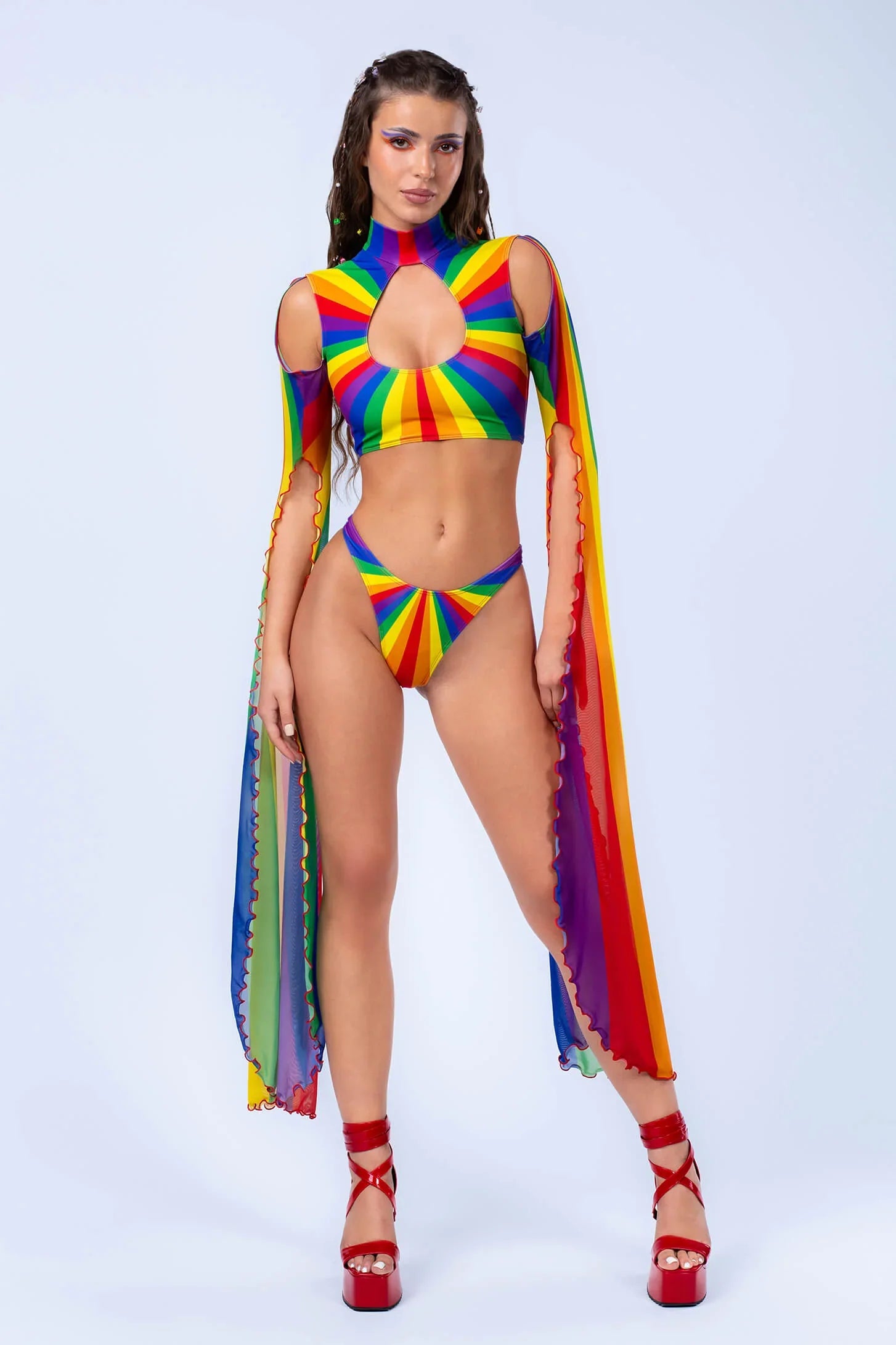 Badinka - Rainbow bikini string bottom